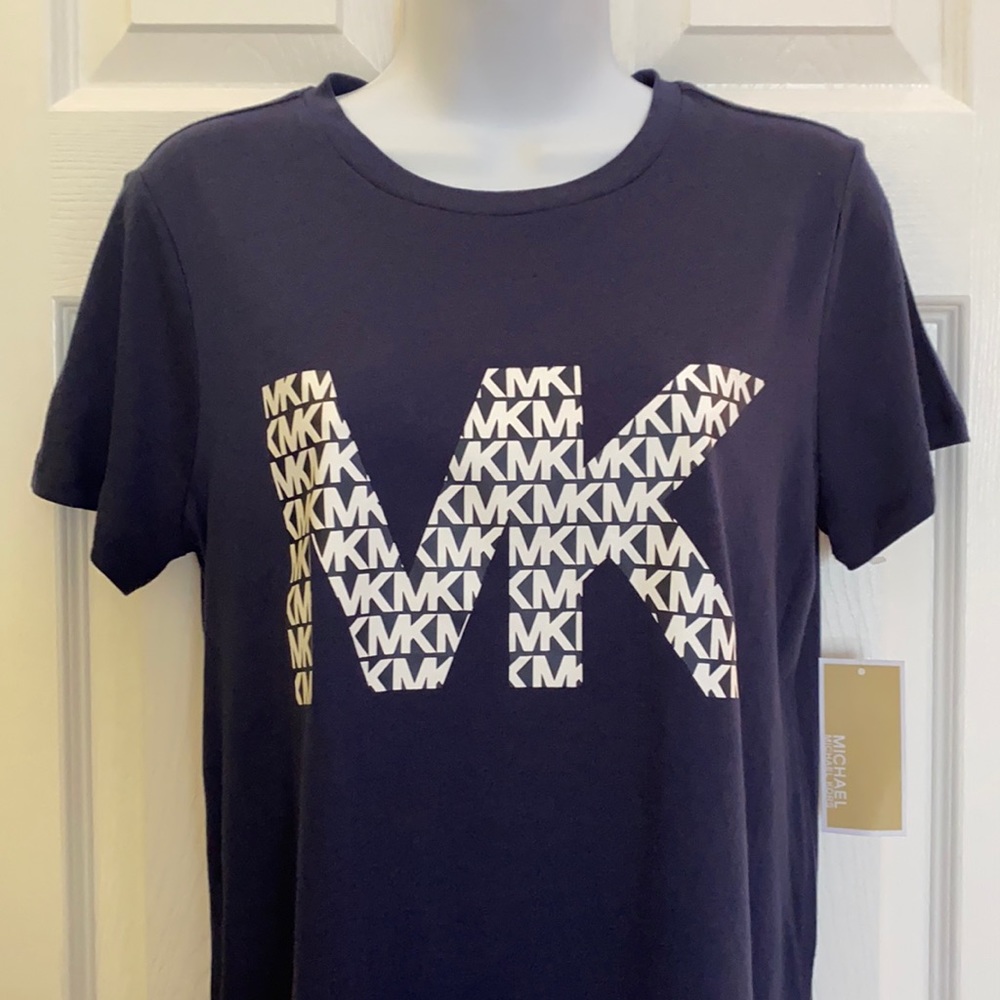 MICHAEL KORS WOMENS MK LOGO T-SHIRT